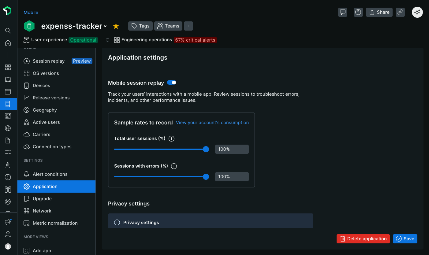 Enable Mobile Session Replay Enable Mobile Session Replay